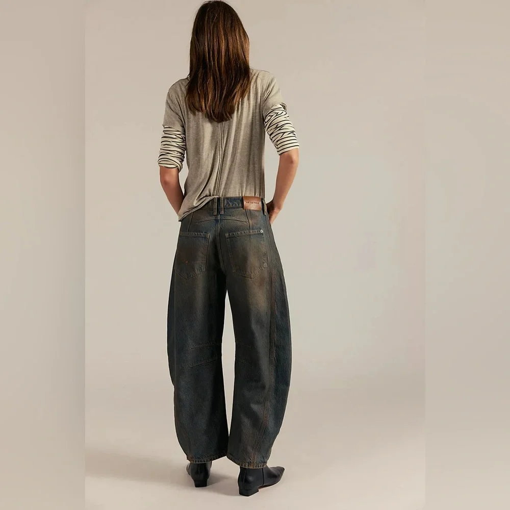 NWT* - We The Free Barrel Jeans - Mid Rise - Lost In The Desert - Size 32 - Picture 5 of 16